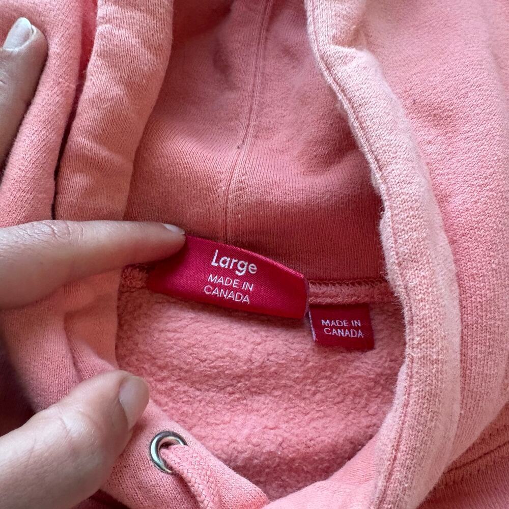 $418 Supreme Corner Labeled Hoodie Sweatshirt in Coral - Picture 3 of 8